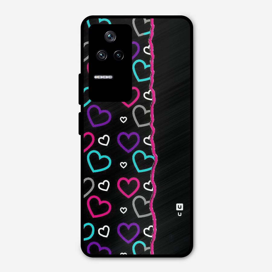 Empty Hearts Metal Back Case for Poco F4 5G