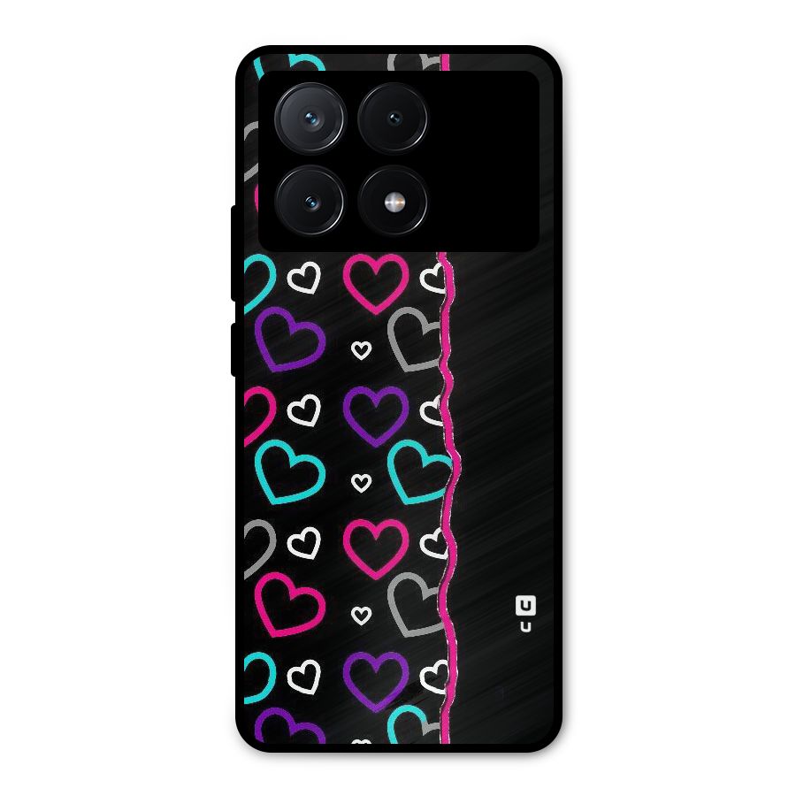 Empty Hearts Metal Back Case for Poco X6 Pro