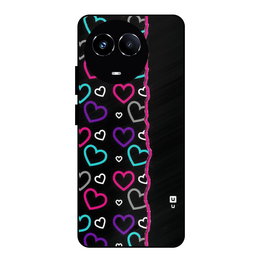 Empty Hearts Metal Back Case for Realme 11 5G