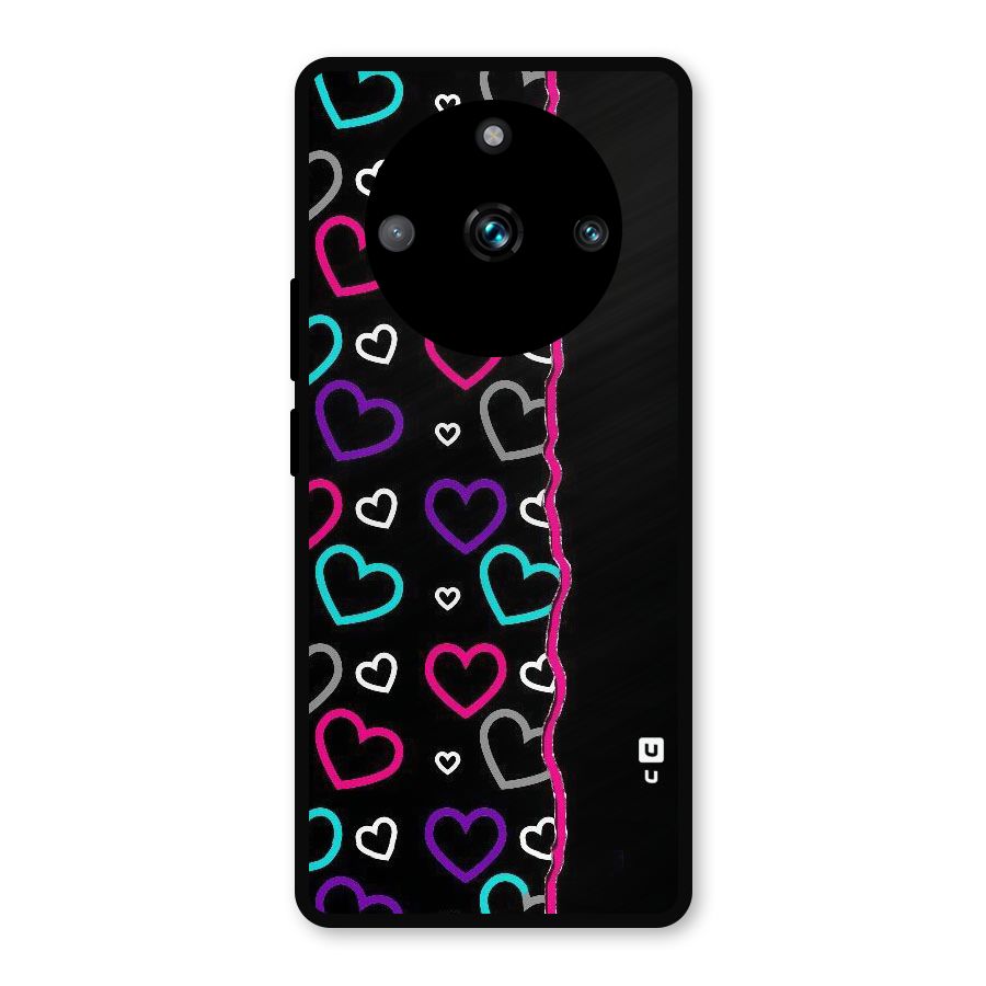 Empty Hearts Metal Back Case for Realme 11 Pro Plus