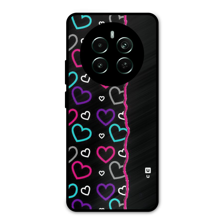 Empty Hearts Metal Back Case for Realme 12 Pro Plus
