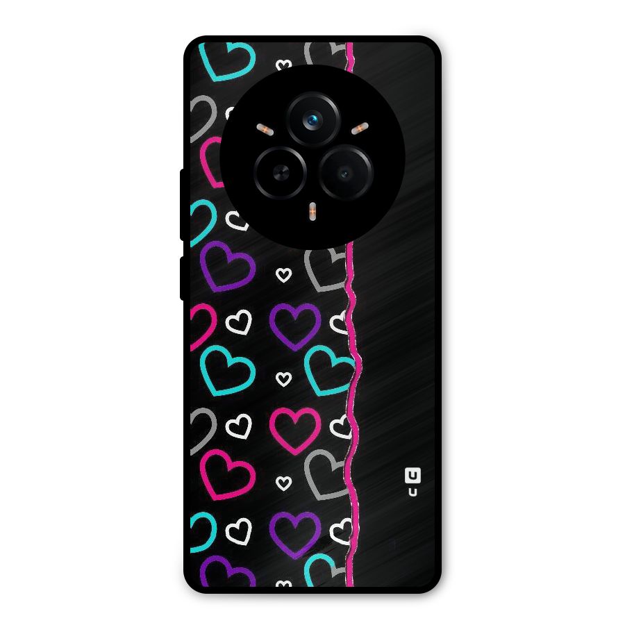 Empty Hearts Metal Back Case for Realme 14 Pro
