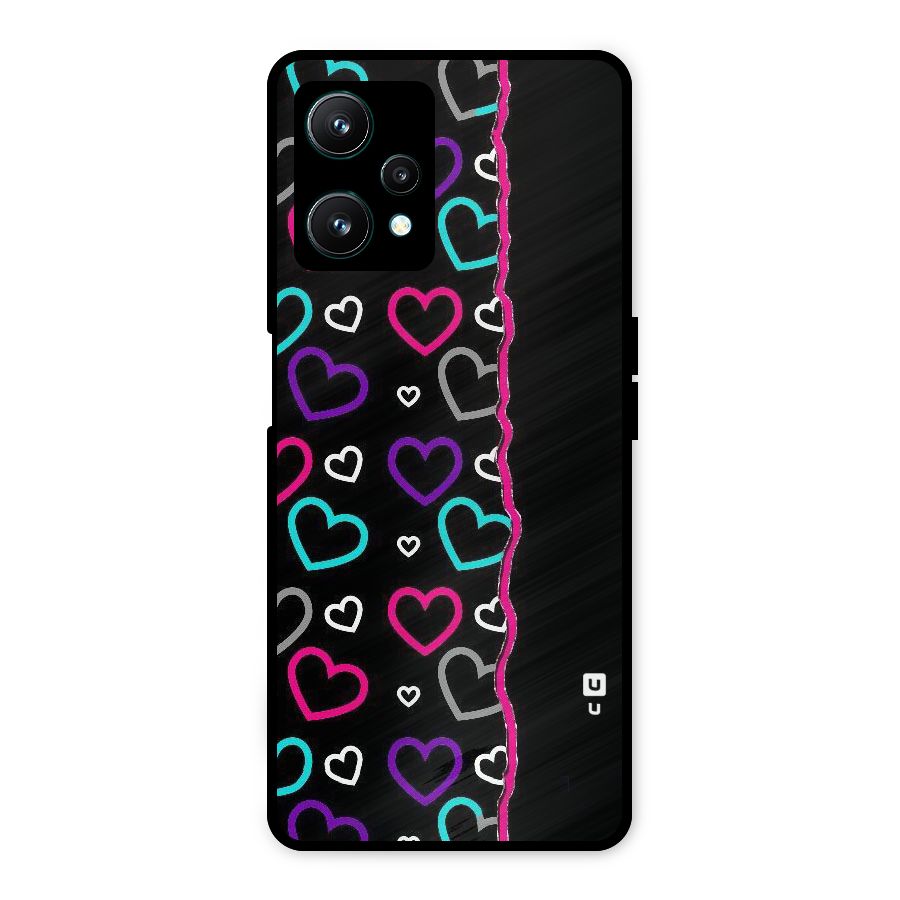 Empty Hearts Metal Back Case for Realme 9 Pro 5G