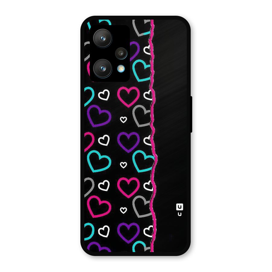 Empty Hearts Metal Back Case for Realme 9 Pro Plus 5G
