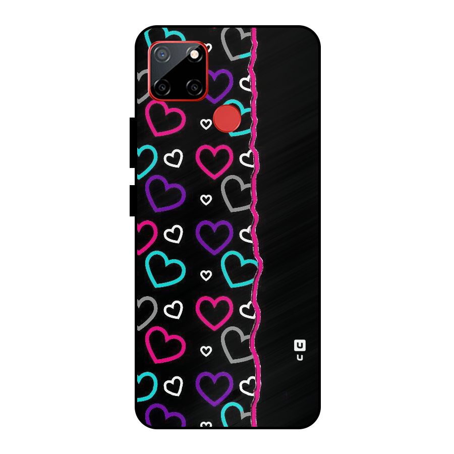 Empty Hearts Metal Back Case for Realme C12