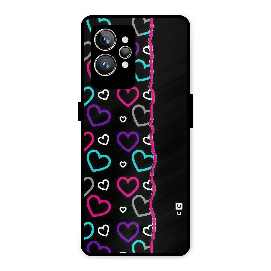 Empty Hearts Metal Back Case for Realme GT2 Pro