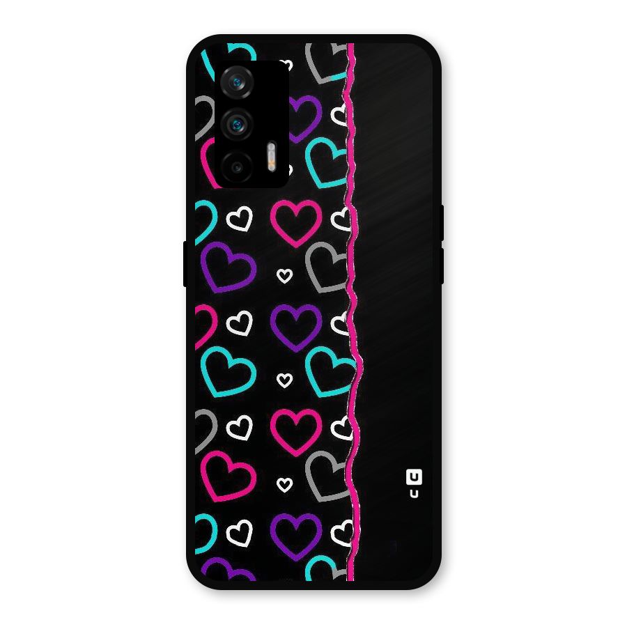 Empty Hearts Metal Back Case for Realme GT 5G