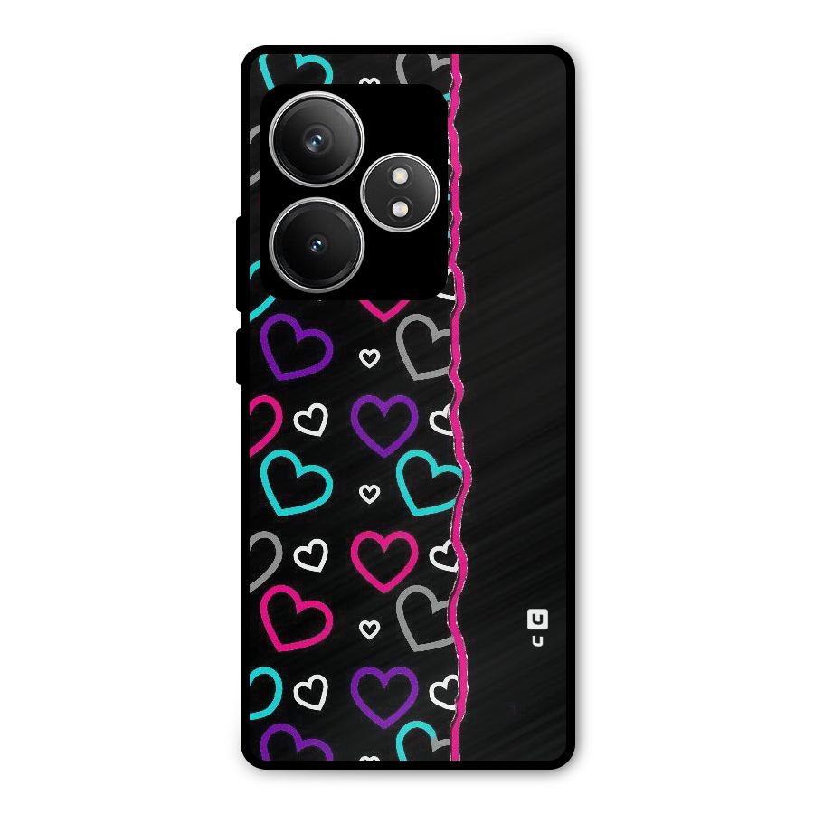 Empty Hearts Metal Back Case for Realme GT 6T