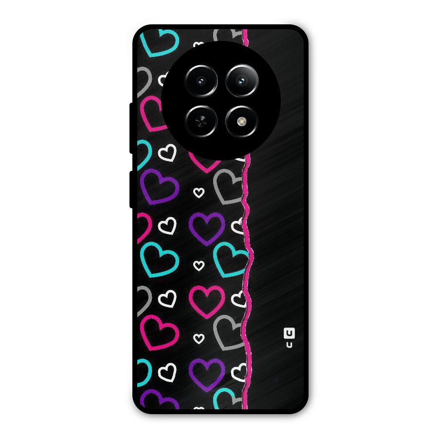 Empty Hearts Metal Back Case for Realme Narzo 70x 5G