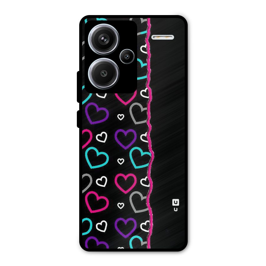 Empty Hearts Metal Back Case for Redmi Note 13 Pro Plus