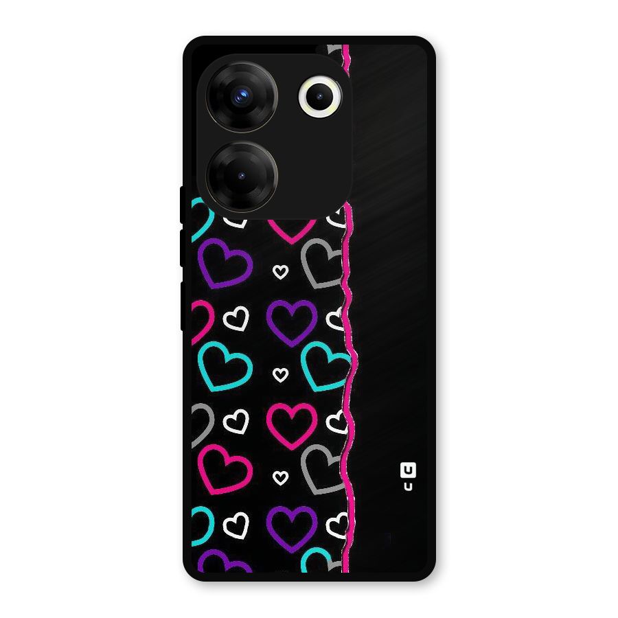 Empty Hearts Metal Back Case for Tecno Camon 20