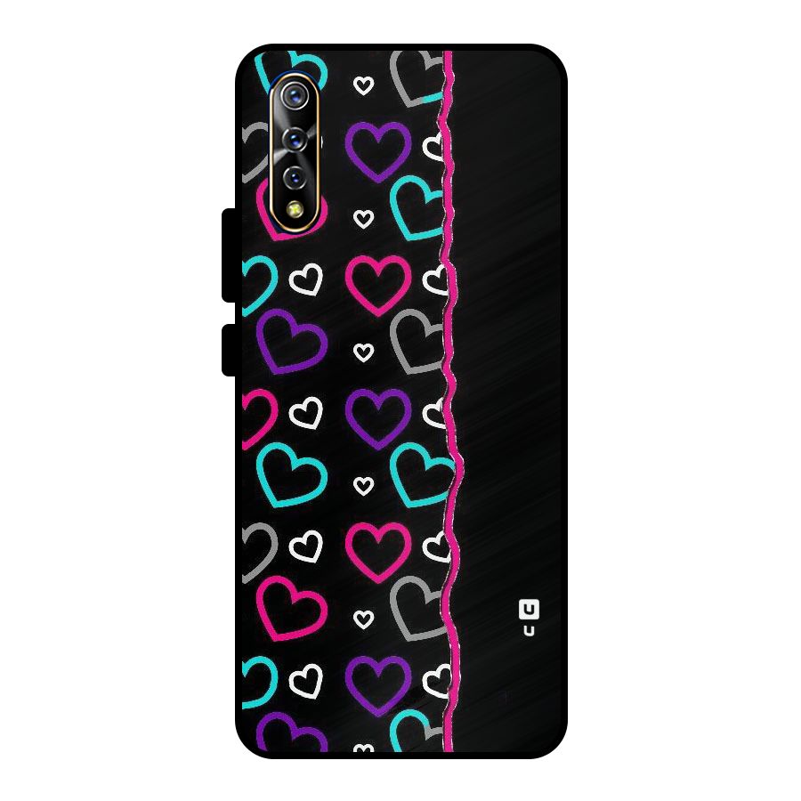 Empty Hearts Metal Back Case for Vivo S1