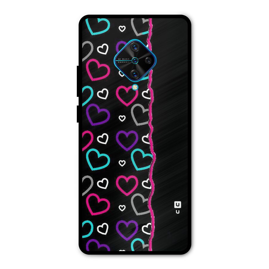 Empty Hearts Metal Back Case for Vivo S1 Pro