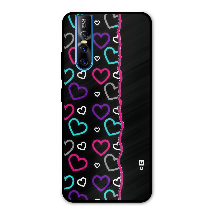Empty Hearts Metal Back Case for Vivo V15 Pro