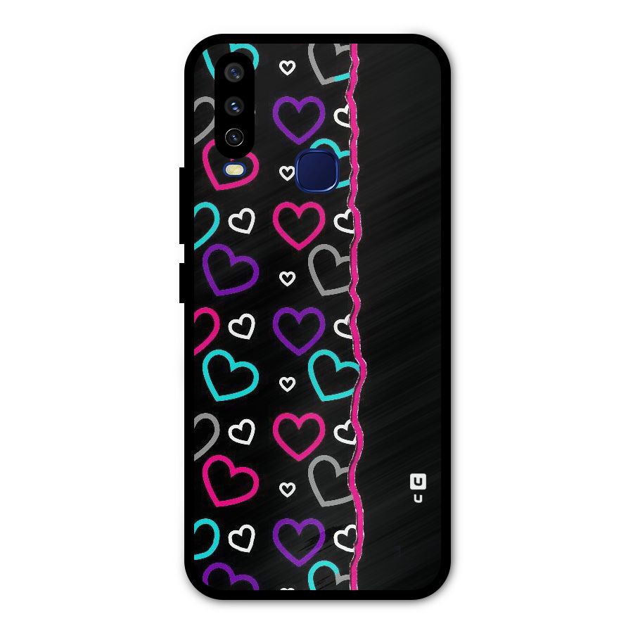 Empty Hearts Metal Back Case for Vivo V17