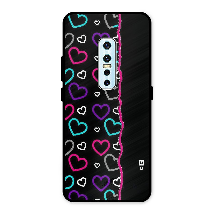 Empty Hearts Metal Back Case for Vivo V17 Pro
