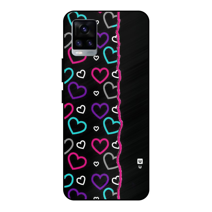 Empty Hearts Metal Back Case for Vivo V20 2021