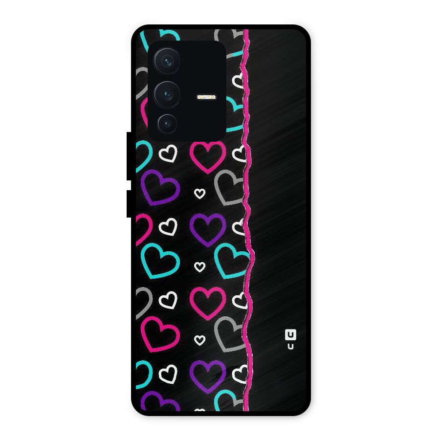 Empty Hearts Metal Back Case for Vivo V23 5G