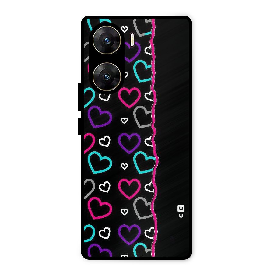 Empty Hearts Metal Back Case for Vivo V29e