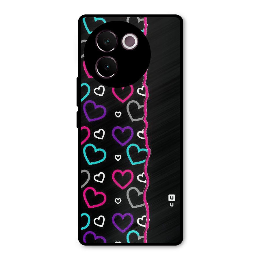 Empty Hearts Metal Back Case for Vivo V30e