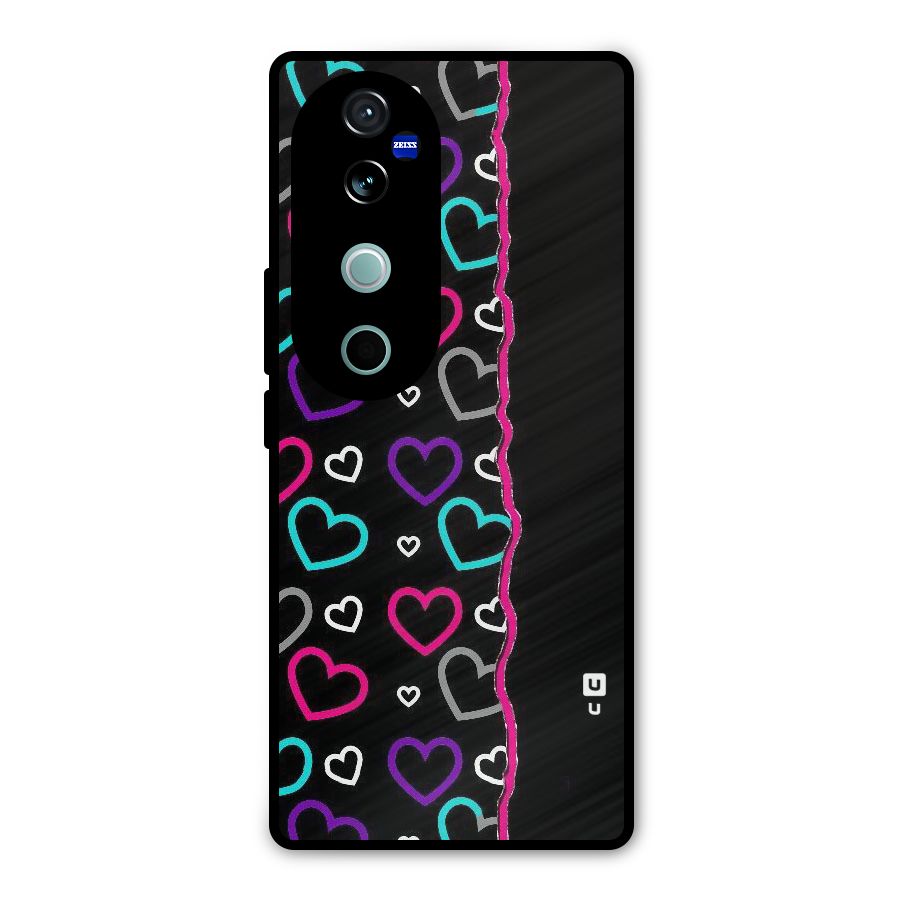 Empty Hearts Metal Back Case for Vivo V40