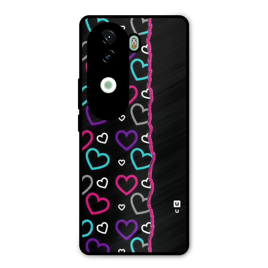 Empty Hearts Metal Back Case for Vivo V40e