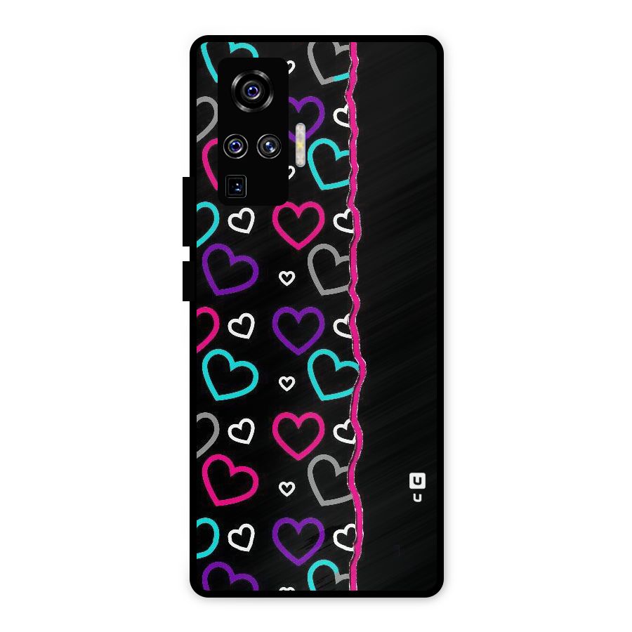 Empty Hearts Metal Back Case for Vivo X50 Pro