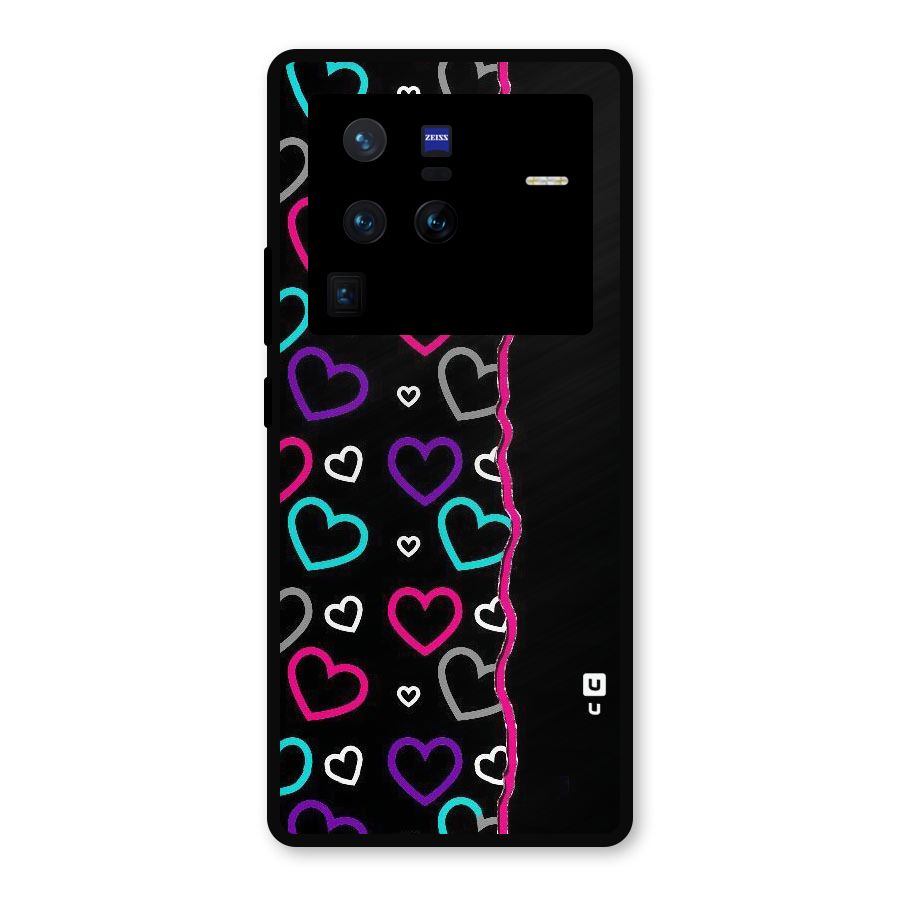 Empty Hearts Metal Back Case for Vivo X80 Pro