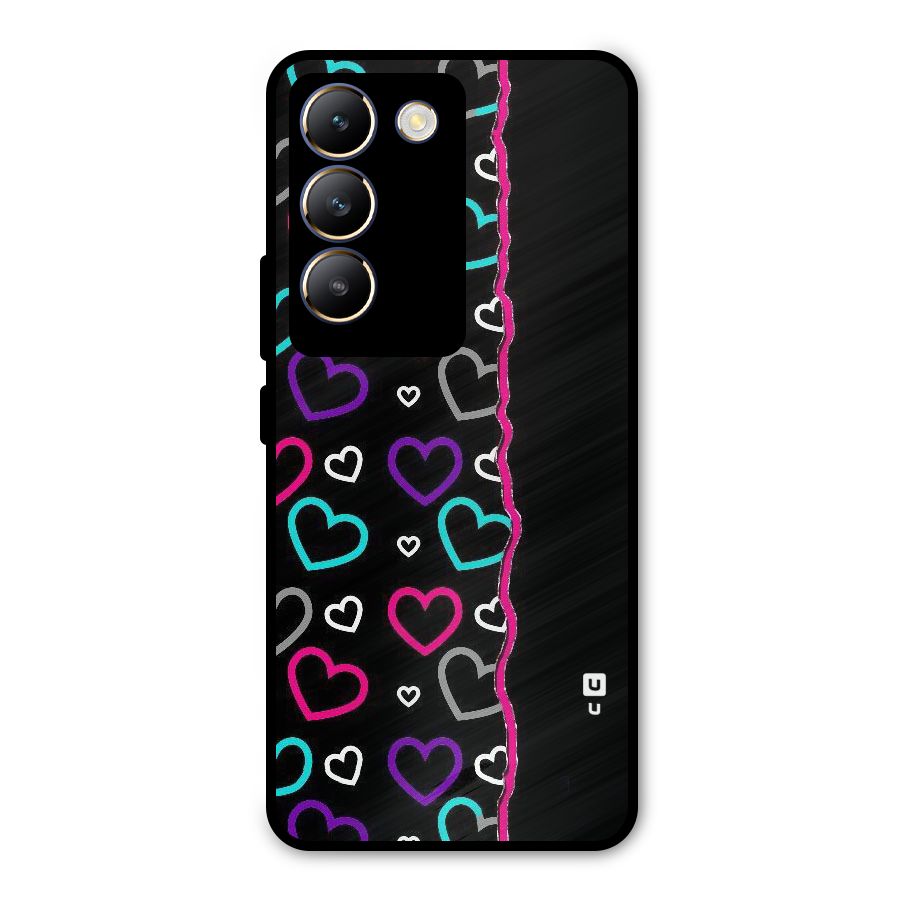 Empty Hearts Metal Back Case for Vivo Y200e