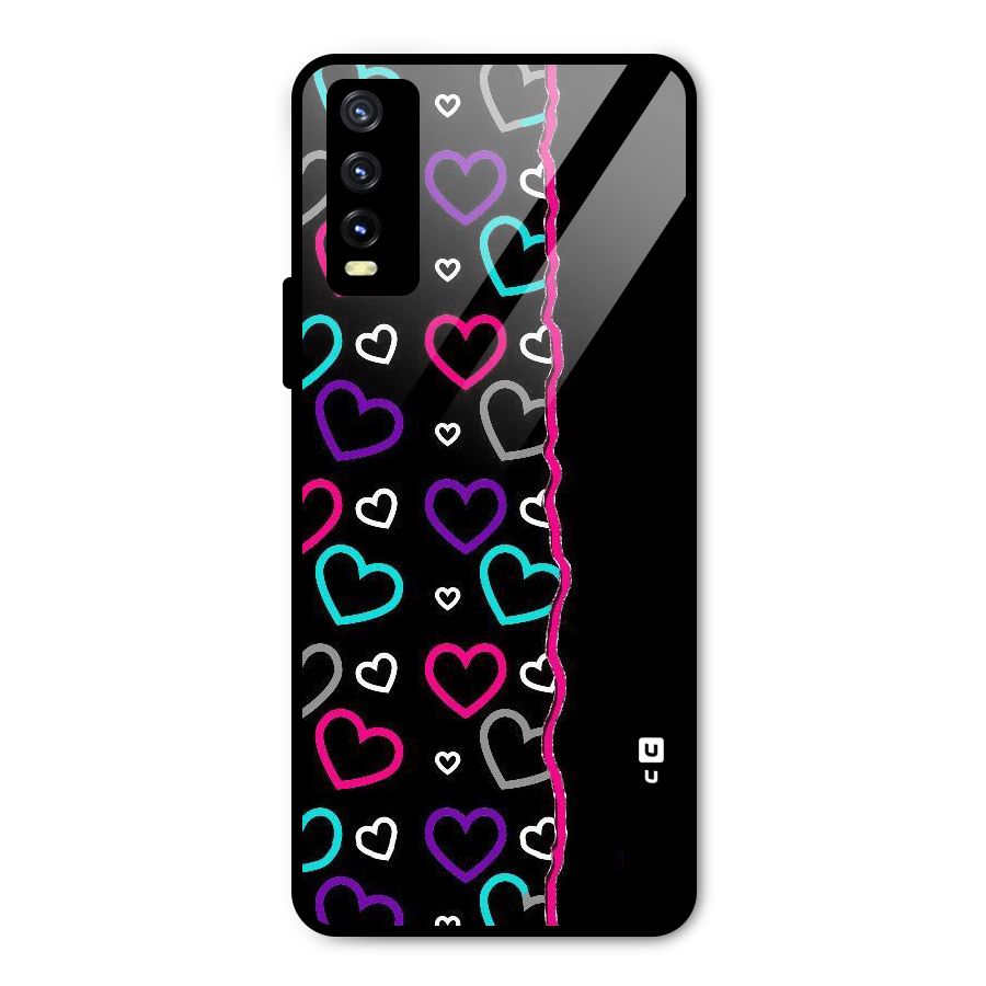 Empty Hearts Metal Back Case for Vivo Y20g