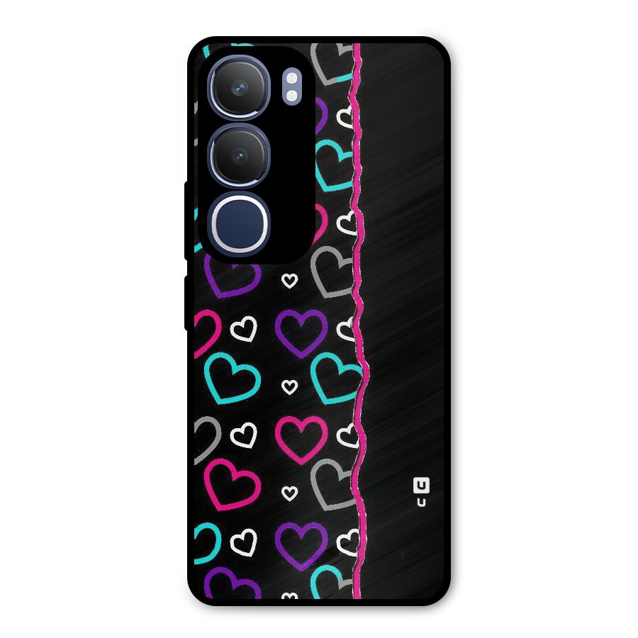 Empty Hearts Metal Back Case for Vivo Y29