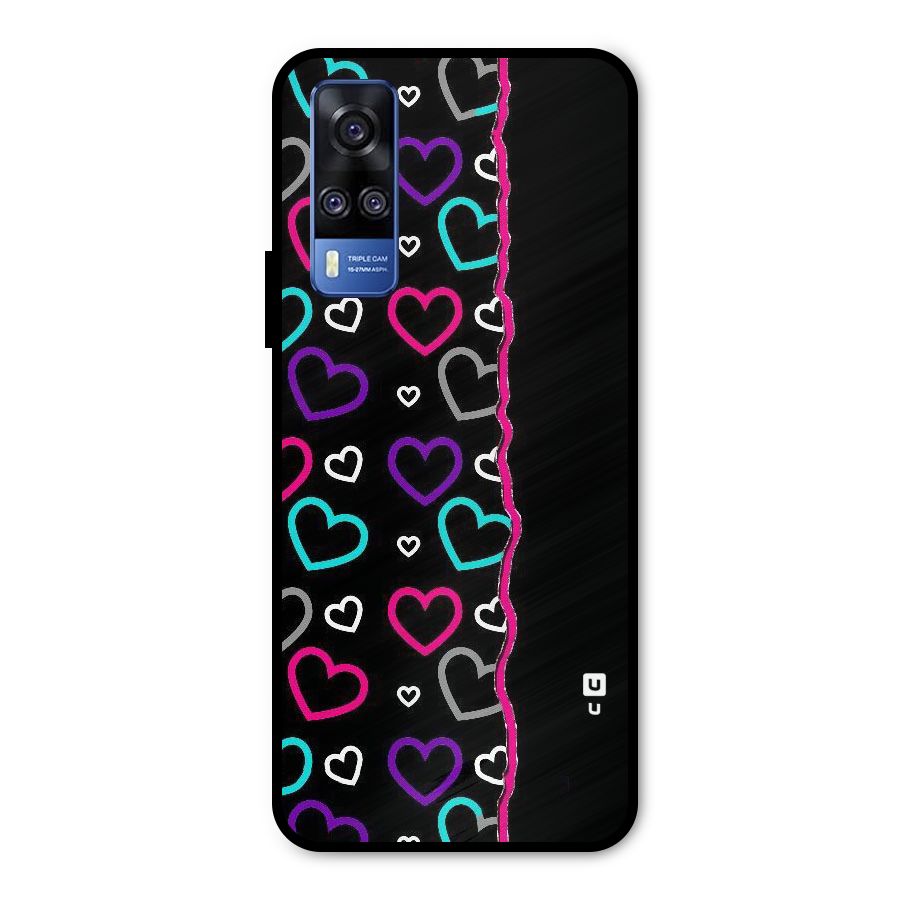 Empty Hearts Metal Back Case for Vivo Y31