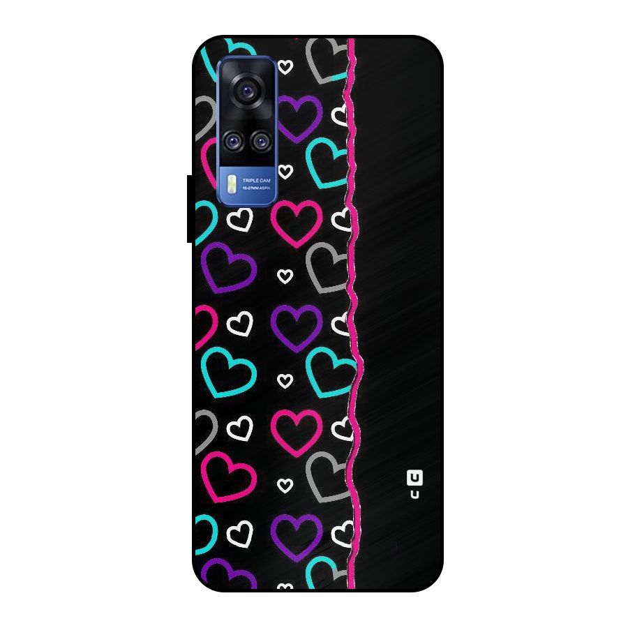Empty Hearts Metal Back Case for Vivo Y51