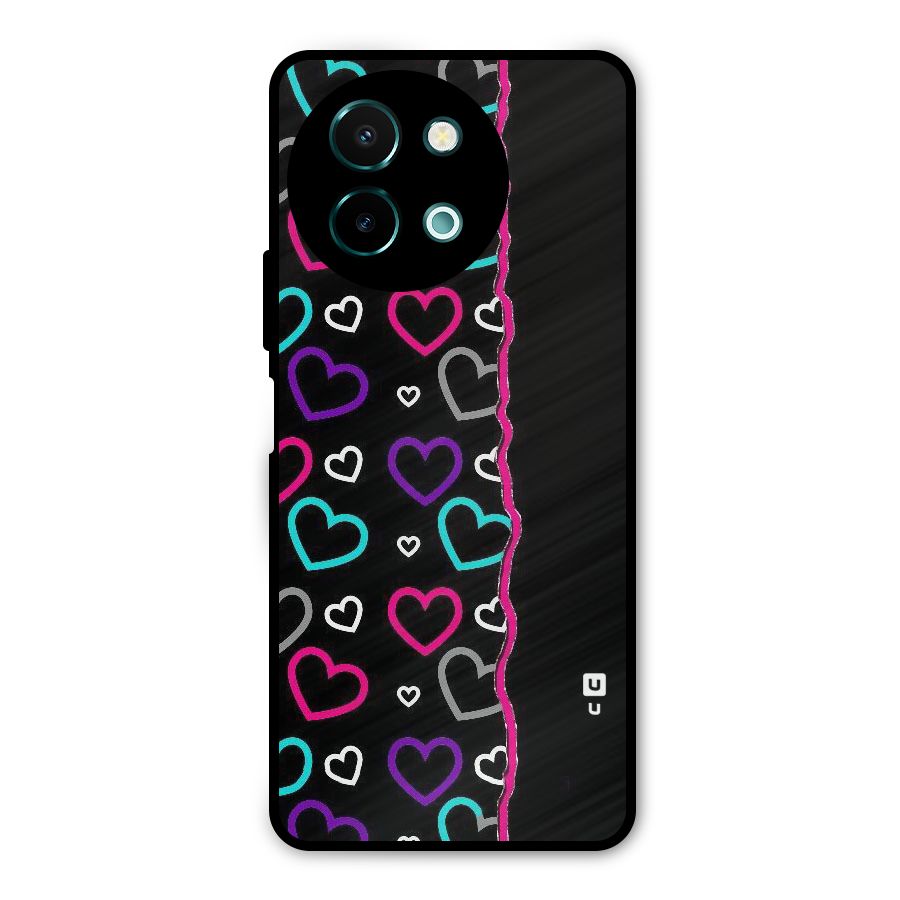 Empty Hearts Metal Back Case for Vivo Y58