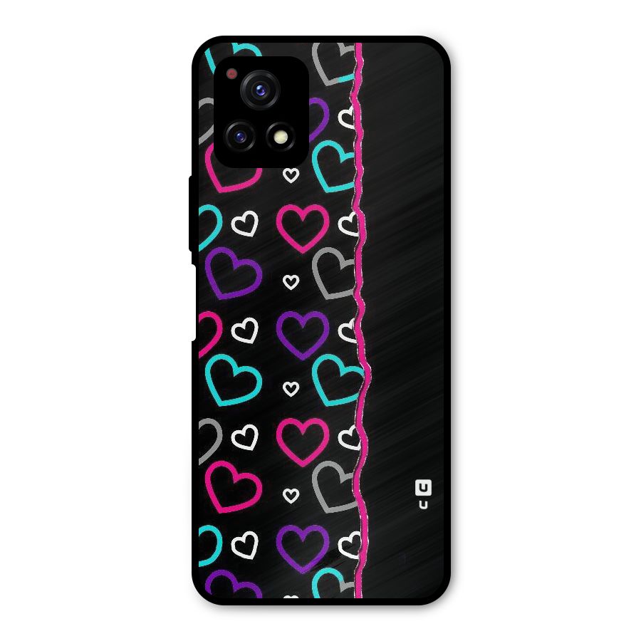 Empty Hearts Metal Back Case for Vivo Y72 5G