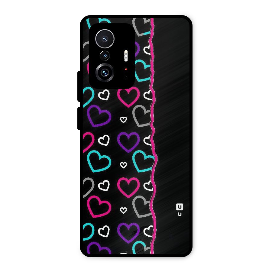 Empty Hearts Metal Back Case for Xiaomi 11T Pro