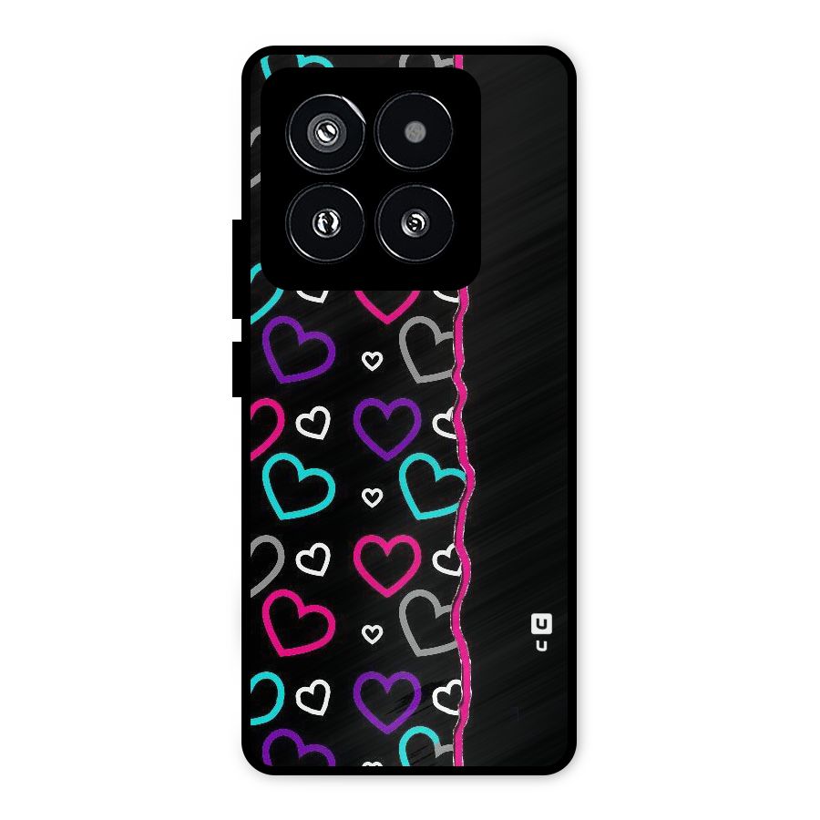 Empty Hearts Metal Back Case for Xiaomi 14 Pro