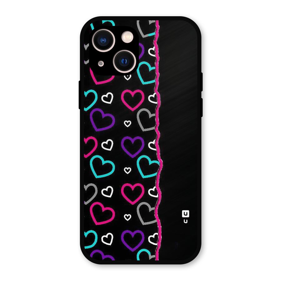 Empty Hearts Metal Back Case for iPhone 13
