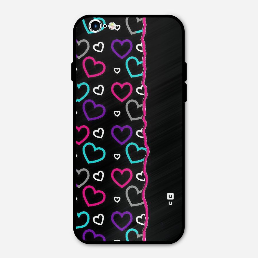 Empty Hearts Metal Back Case for iPhone 6 6s