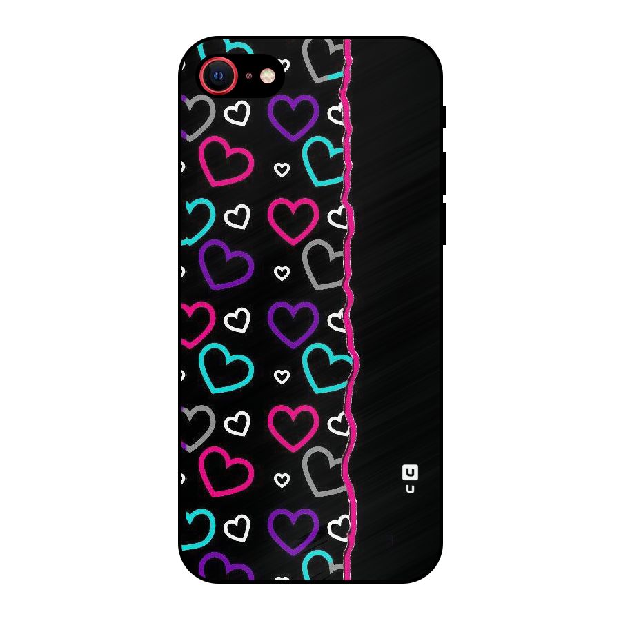 Empty Hearts Metal Back Case for iPhone 7