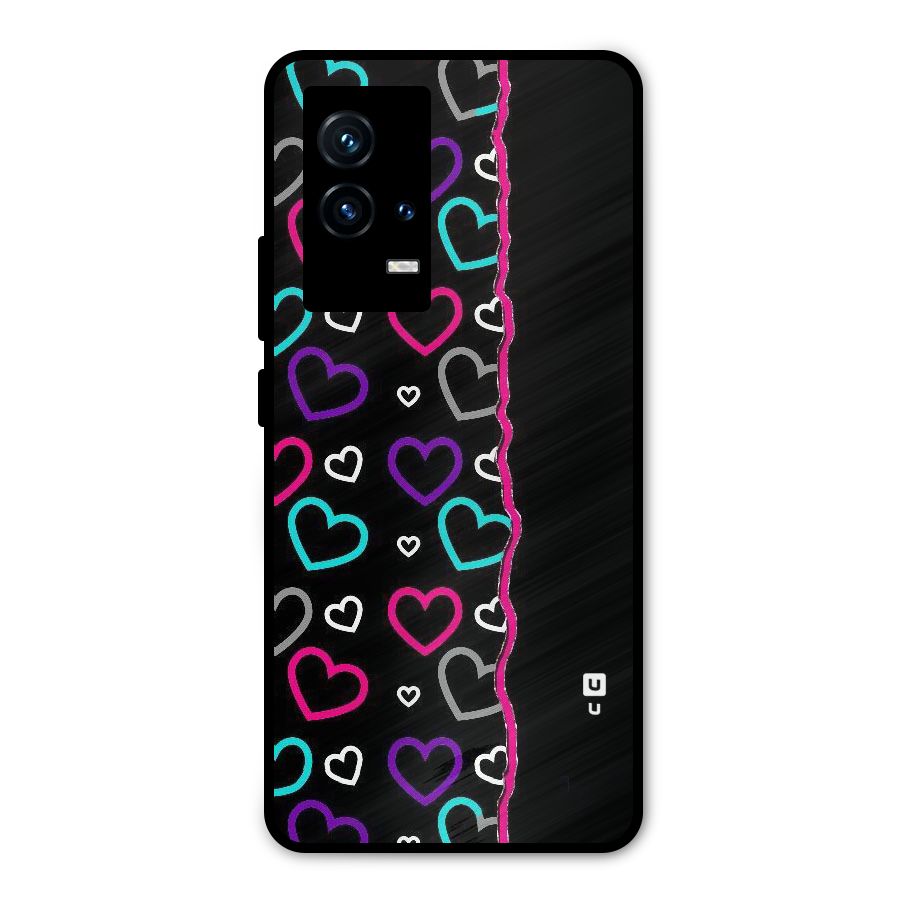 Empty Hearts Metal Back Case for iQOO 9 5G