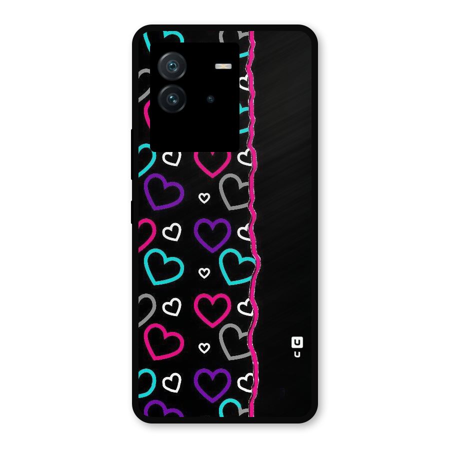 Empty Hearts Metal Back Case for iQOO Neo 6 5G