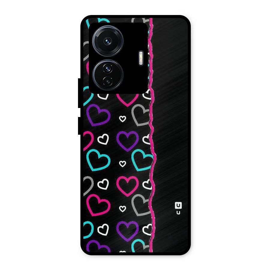 Empty Hearts Metal Back Case for iQOO Z6