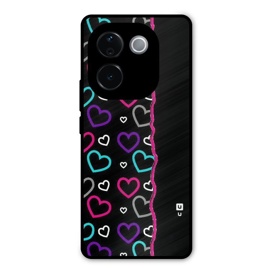 Empty Hearts Metal Back Case for iQOO Z9s Pro