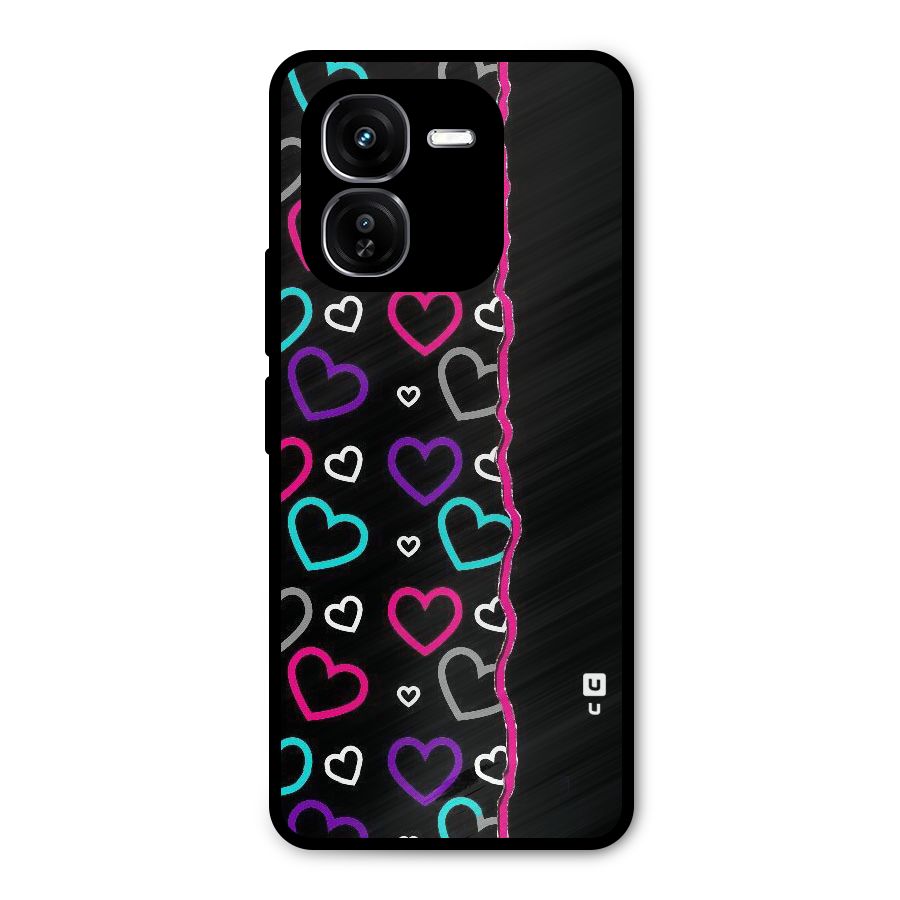 Empty Hearts Metal Back Case for iQOO Z9x