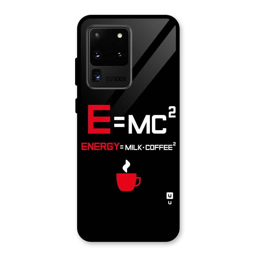 Energy Coffee Equation Glass Back Case for Galaxy S20 Ultra