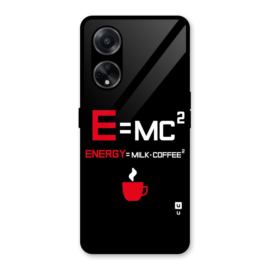 Energy Coffee Equation Glass Back Case for Oppo F23