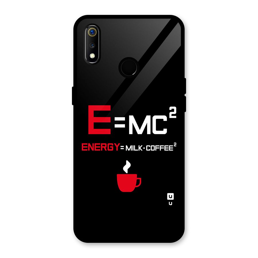 Energy Coffee Equation Glass Back Case for Realme 3