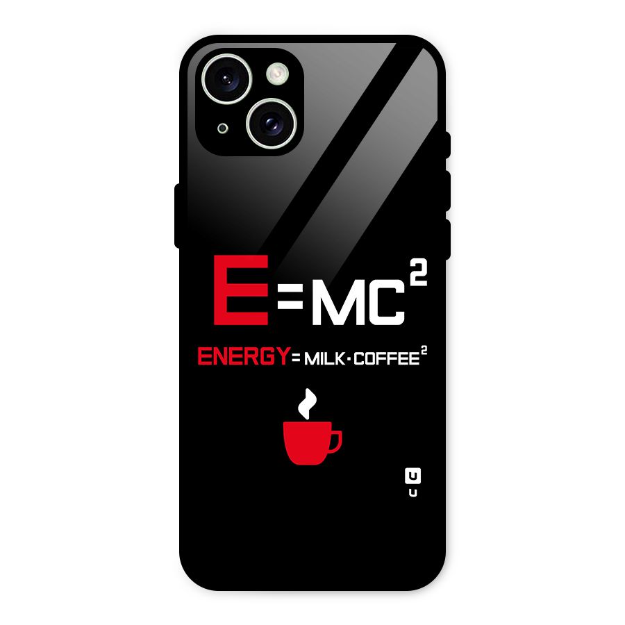 Energy Coffee Equation Glass Back Case for iPhone 15 Plus