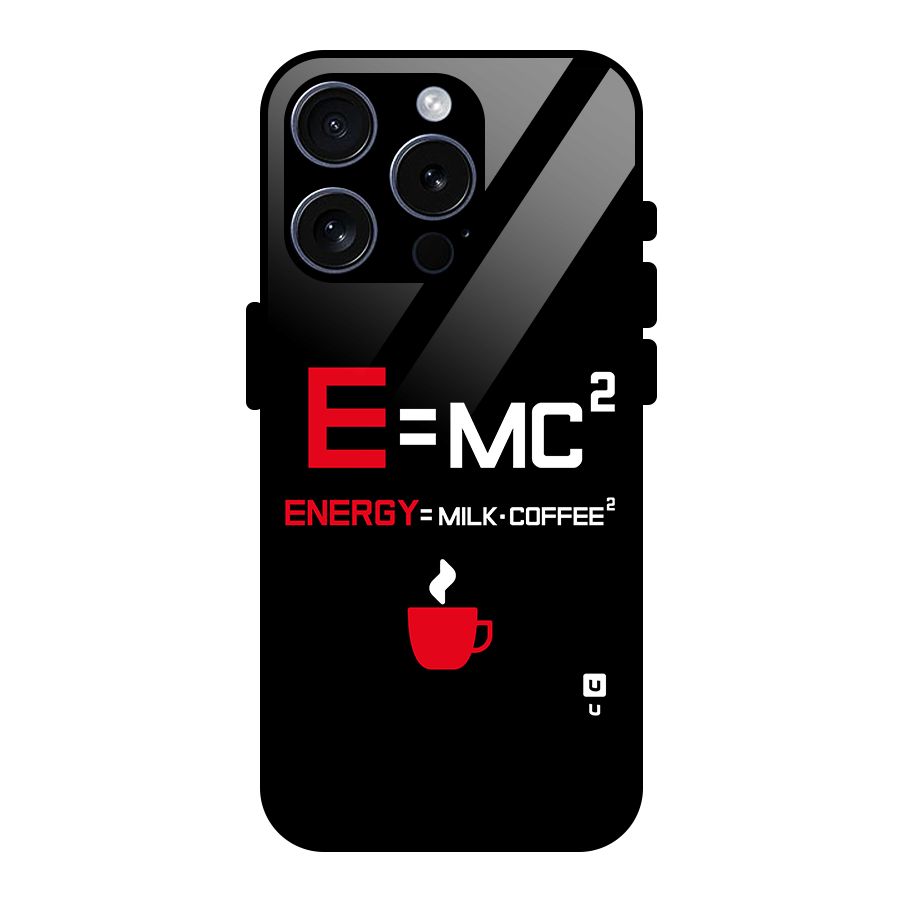 Energy Coffee Equation Glass Back Case for iPhone 15 Pro